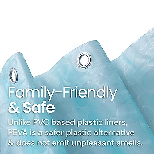 image for LiBa Plastic Shower Curtain, Heavy Duty 8G Shower Curtain for Bathroom