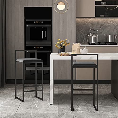 Taburetes Altos de Cocina Blanco y Negro Marca CGF-Taburetes