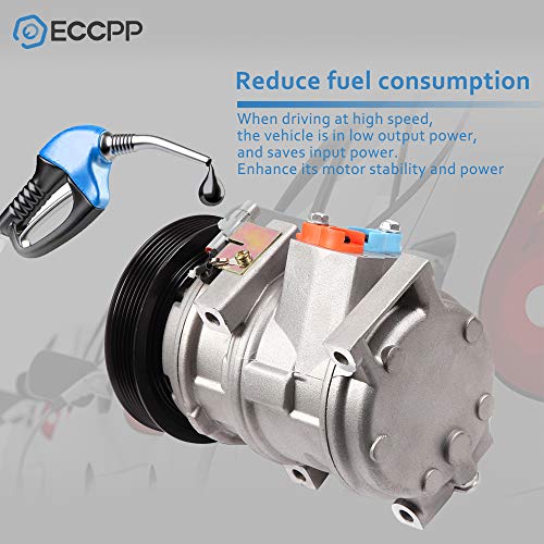 Image of ECCPP AC Compressor Fit for Toyota Sienna 3.3L 2004-2006 for Toyota Sienna 3.5L 2007 AC Compressor with Clutch 10S20C 6 Grooves