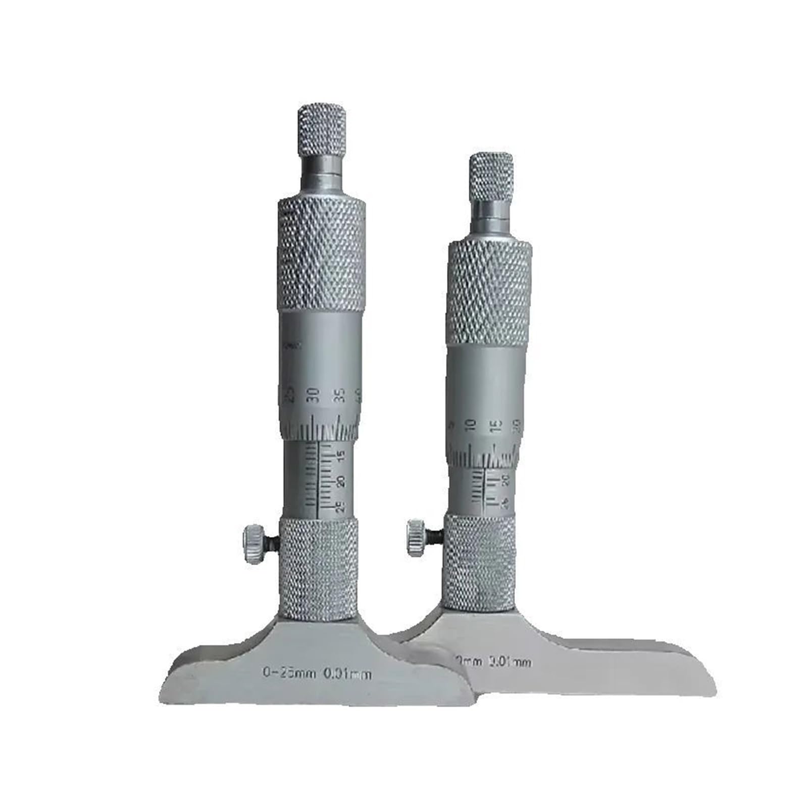 Micrómetro de profundidad Medidor micrométrico de profundidad de 0-100 mm Herramienta de calibre de medición de precisión de 0,01 mm con 4 varillas for uso industrial