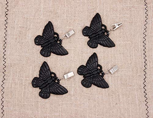 Funerom Vintage Butterfly Tablecloth Weights With Metal Table Clip Clamps For Outdoor Garden Party Picnic Table Covers Black（4 Pcs） #TOP1