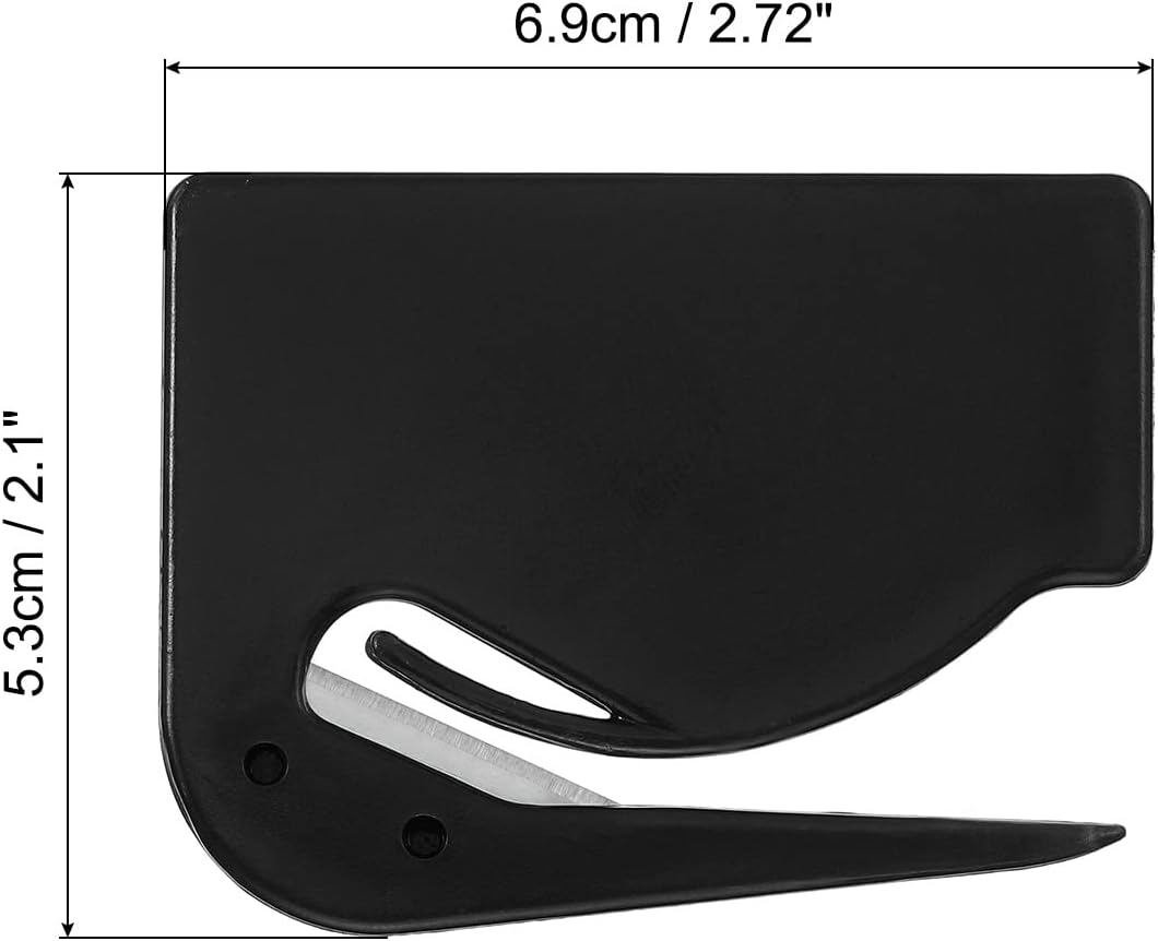 PATIKIL Letter Opener Envelope Slitter, 3 Pcs Mail Slitter with Razor Safe Mail Opener for Envelope Paper Package Open for Home, Office Black image 2