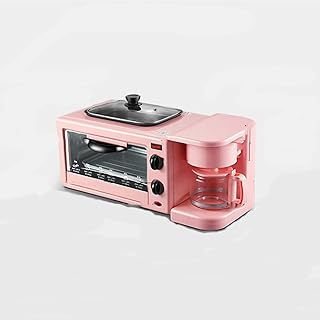 N / B Four électrique Multifonction 12L 3 en 1, cafetière Grille-Pain en Acier Inoxydable avec Plaque chauffante, utilise Un matériau de Verre Haut de Gamme de Grade de Nourriture sans bâton