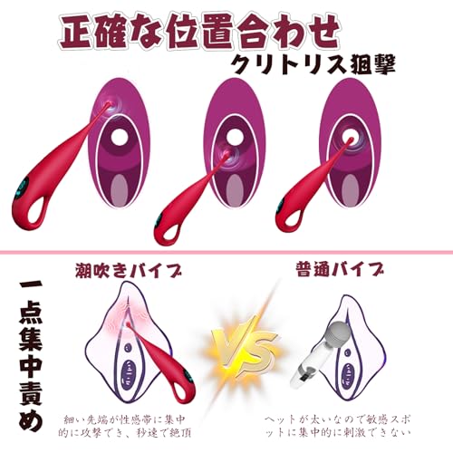 【欲望天使!内外完全開発】バイブ gスポット開発用 女性【LCDディスプレイ付き*20000回/分高速回転*一点集中*高速回転*快感必至】バイブ 女性用 クリトリス 潮吹き ピン ポイント ラブグッズ 女性 人気 あだるとグッズ 女性 中いき クリトリス あだるとグッズ 人気 女性 中イキ 開発 静音 防水 ラブグッズ 人気 男女兼用 日本語説明書付 Red - 画像2