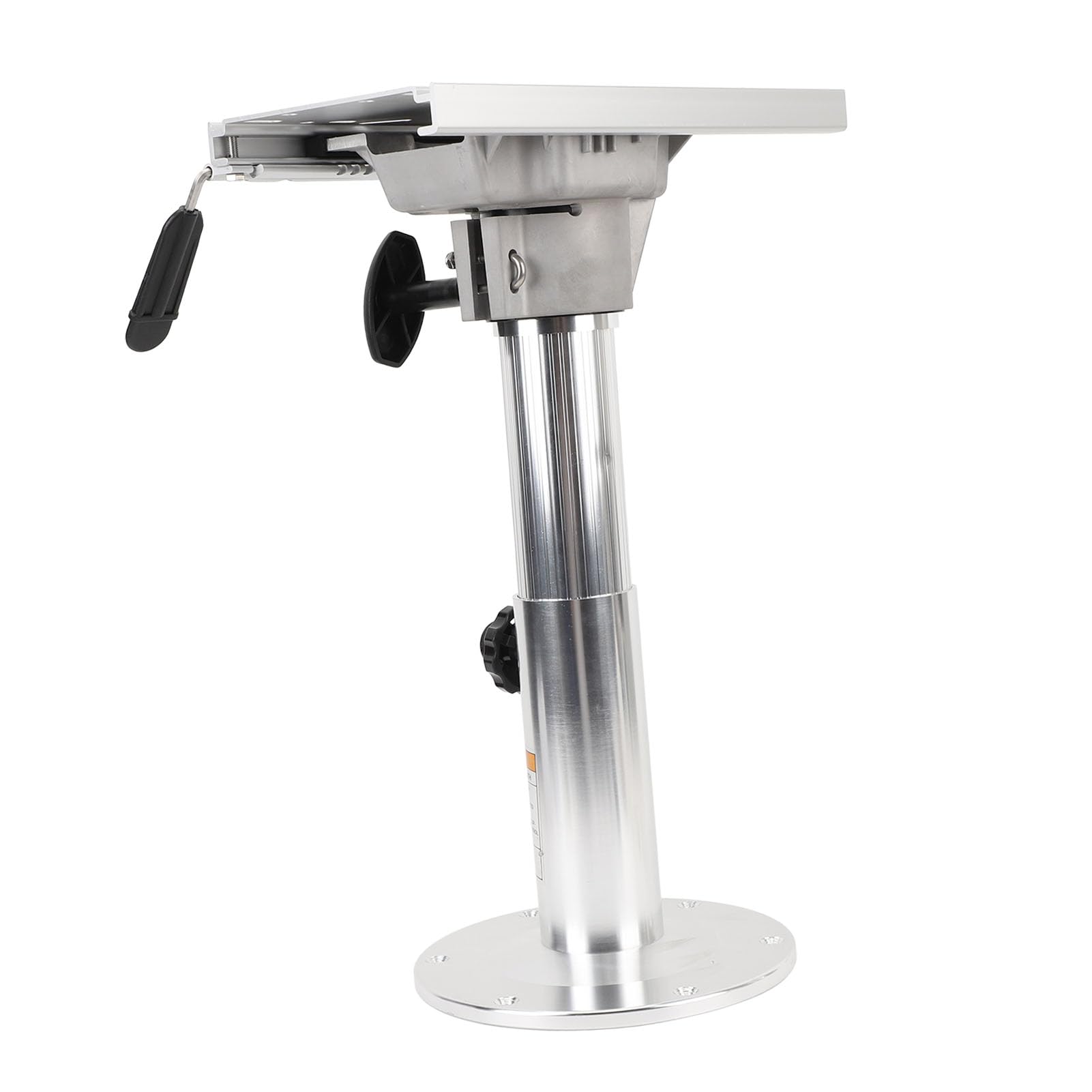 Boat Seat Pedestal Aluminum Alloy 360 Degree Swivel 350 to 500mm Adjustable Height Detachable Pedestal for RV Yacht Marine Spare Parts