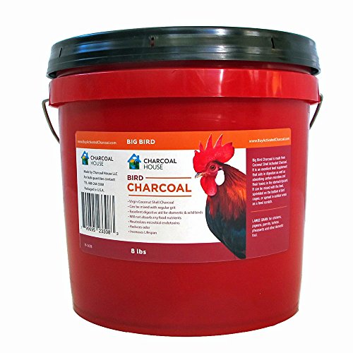 2 Gallon Pail of Granular Bird Charcoal for Large birds, Chickens, Turkey