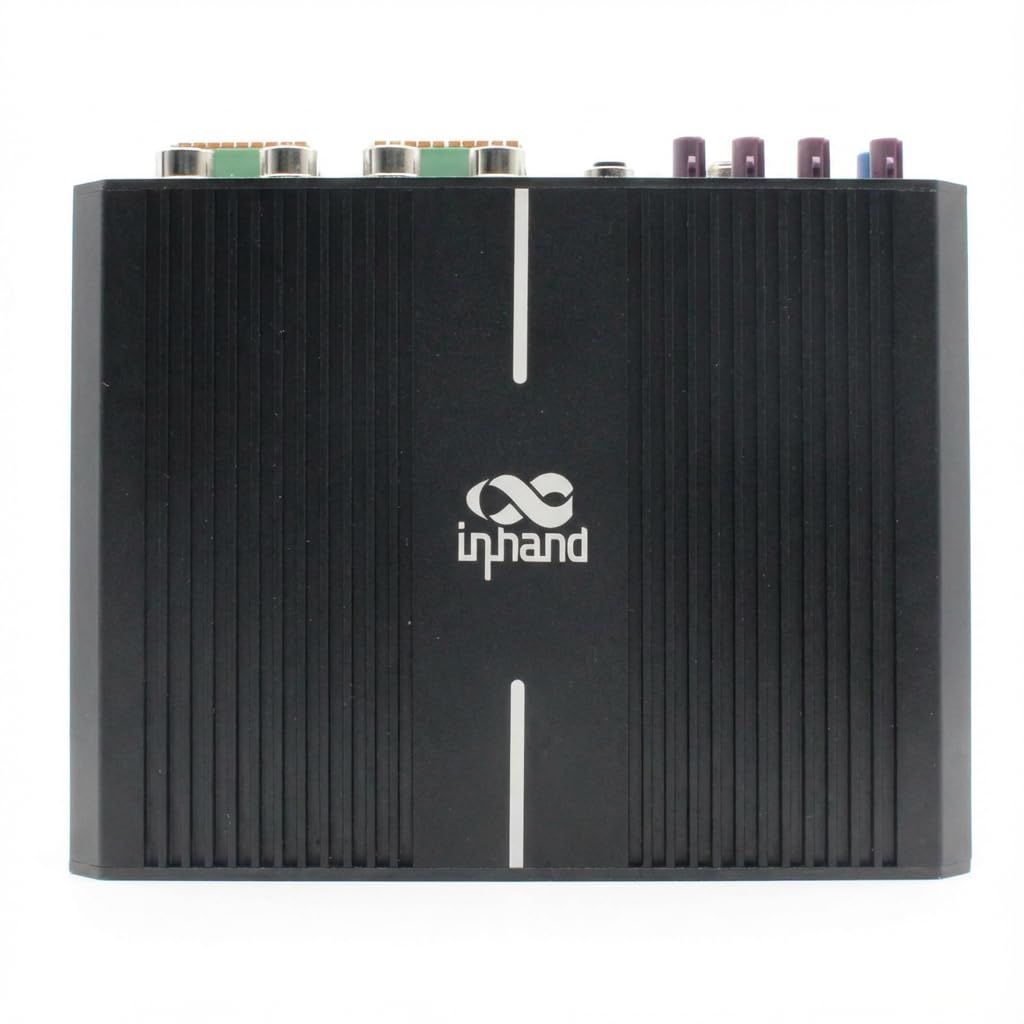 InHand Networks VG814 Gateway per veicoli industriali, router 4G LTE Cat 6, Dual SIM, Wi-Fi dual-band, 4x Gigabit Ethernet, certificazione ITxPT e E-mark, GNSS, supporto Python/Docker per la gestione