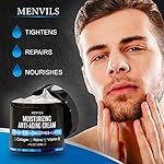 Mens Face Moisturizer Cream - Anti Aging & Wrinkle for Men with Collagen, Retinol, Vitamins E, Jojoba Oil - Face Lotion - Age Facial Skin Care - Eye Wrinkle - Day & Night - 4 oz - Image 2