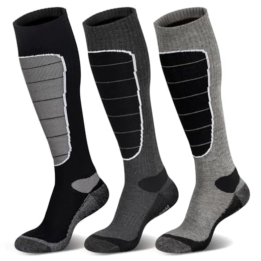 Hylaea Merino Wool Ski Socks, Cold Weather Socks for Snowboarding, Snow, Winter, Thermal Knee-high Warm Socks, Hunting