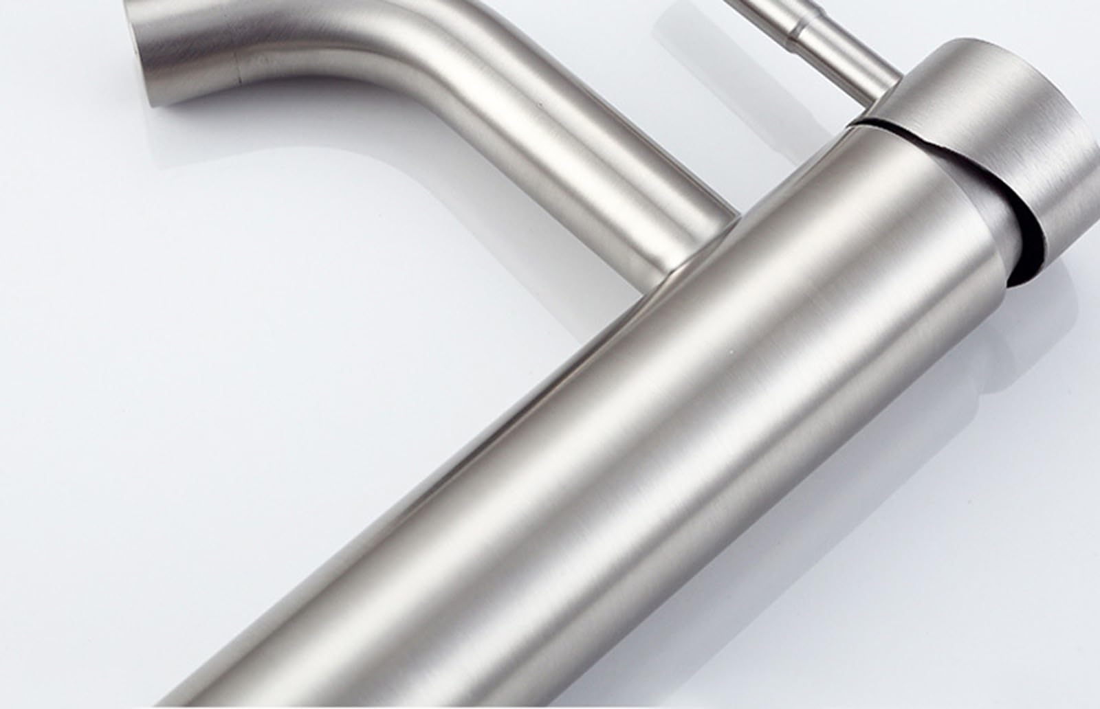 Grifo Monomando para Baño, Grifos De Lavabo Alto De 1 Orificio con Agua Caliente Y Fría, Grifo De Lavabo Alto De Acero Inoxidable Cepillado, Cepillado B(Brushed B)