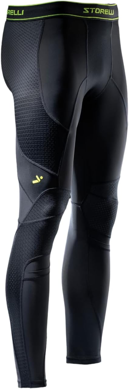 Storelli Men's BodyShield NoBurn Turf Burn Leggings, Compression Soccer Leggings Protection with Shin Guard Pockets