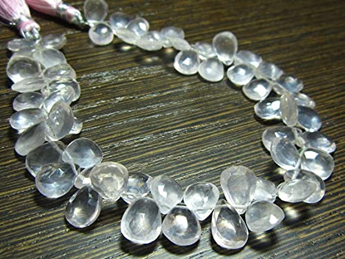 Quartz rose facetté poire de qualité supérieure pour création joaillerie LKBEADS