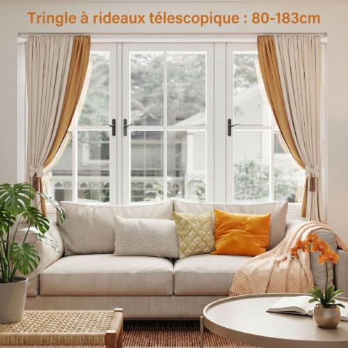 Tringle douche télescopique 80-183 cm sans perçage Honeyes