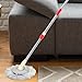 Alipis 1set Replacement Mop Stick Pole Handle Disc Compatible Rotary Mop Reinforced Design for Heavy Use Easily Reaches Tight Spaces and Edges
