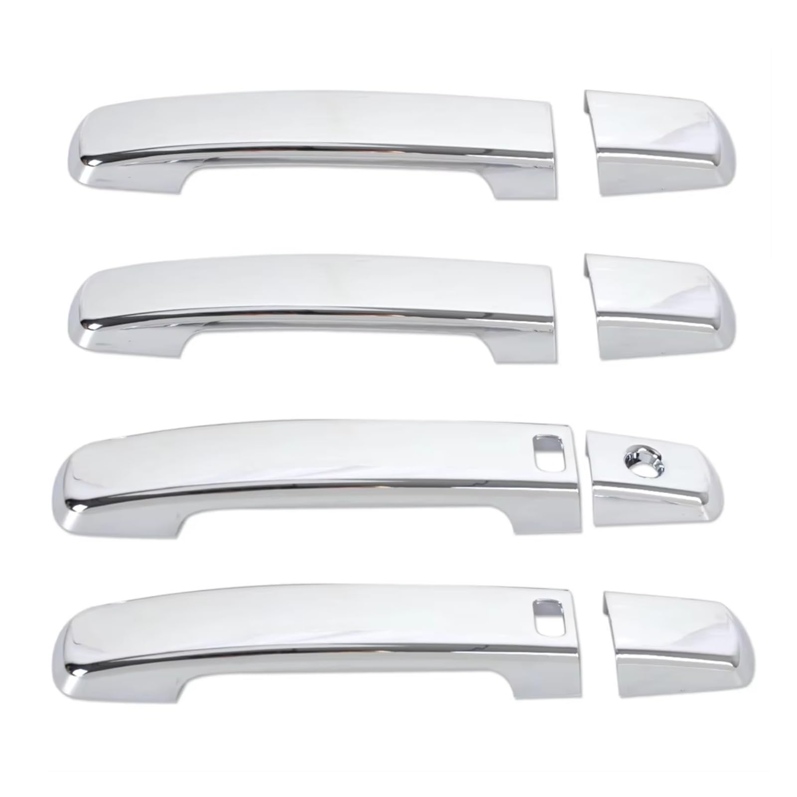 Cewsuio One Color Door Handle End Caps Compatible With Nissan For Maxima 2004-2008 For Altima 2007-2012 Chrome Door Handle Cover For Smart Keyhole Accessories Replacement