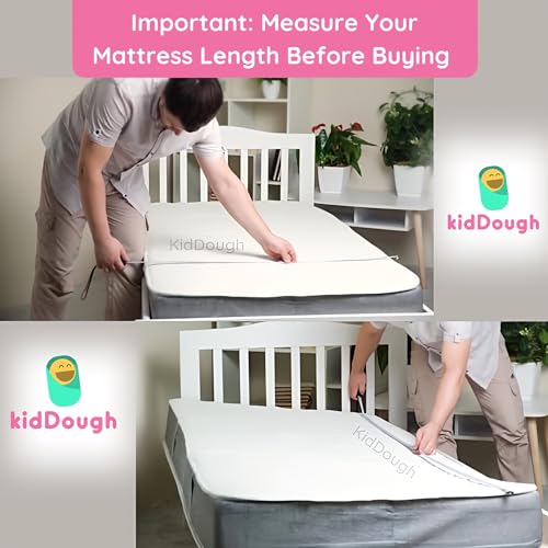 Image of KidDough Bed Rail Guard for Kids Safety Bed Rail for Baby Safety (6.5ft, 1 Side, Off-White)
