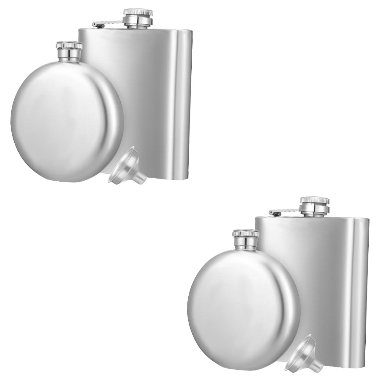 Gourdes pour homme et femme étanches avec entonnoir de remplissage anti-gaspillage