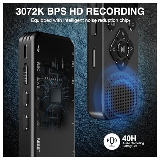 64GB Voice Recorder with Noise Reduction