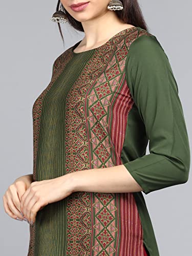 Image of Vaamsi Women's Crepe Straight Kurta