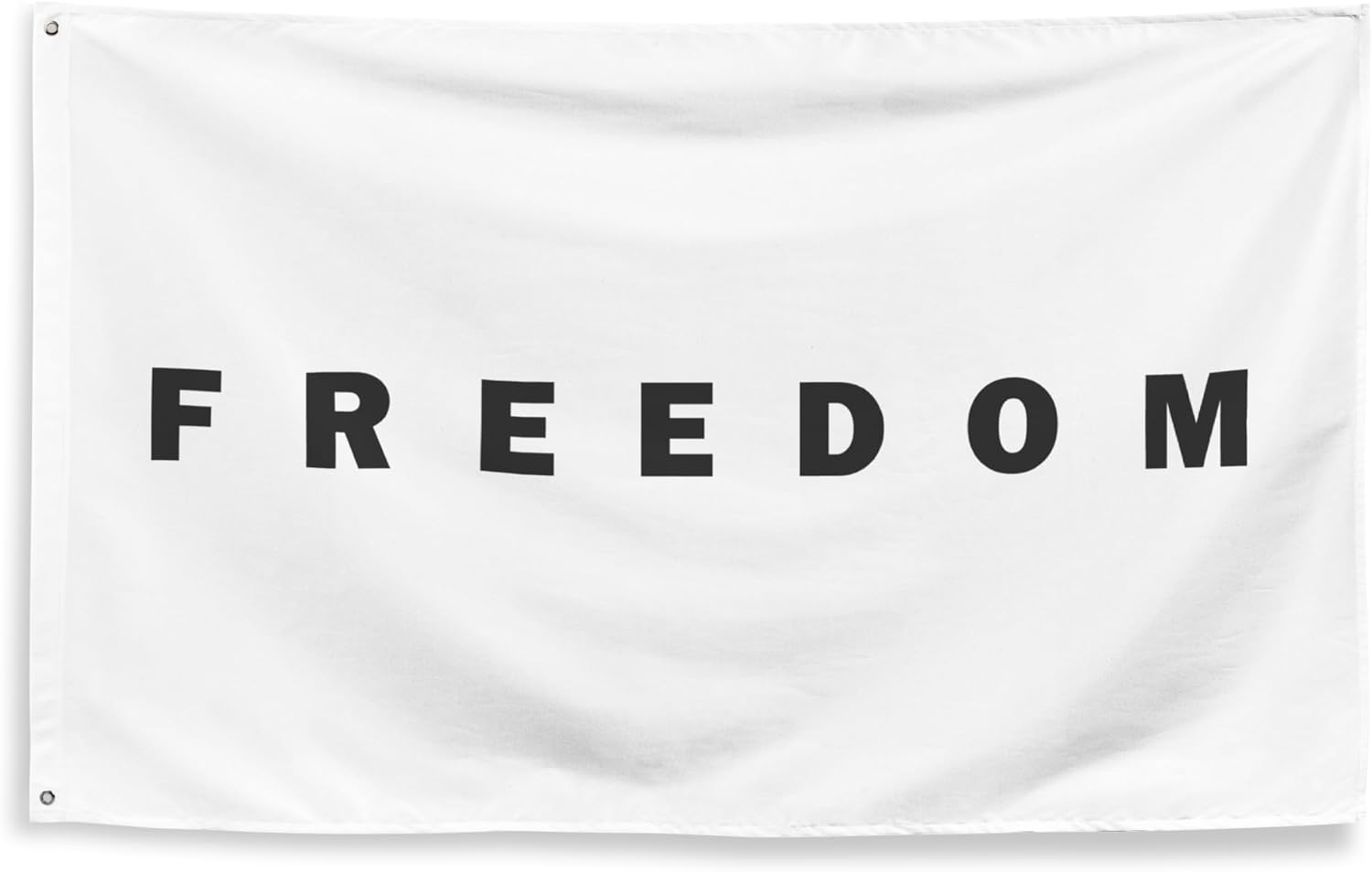 FREEDOM White Flag - USA pride remember We Are Charlie 3x5ft wall banner - maga republican america first flagpole flag