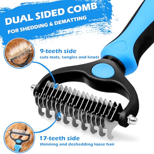 7PCS-Dog-Grooming-Kit-Deshedding-Dog-Brush-Dog-Pin-Brush-Flea-comb-for-dogs-metal-comb-Bath-Brush-Dog-Nail-Clipper-and-Nail-File-Dog-Brush-Set-for-Small-Medium-and-Large-Dogs-Blue - Cucciolini Doodles   7PCS-Dog-Grooming-Kit-Deshedding-Dog-Brush-Dog-Pin-Brush-Flea-comb-for-dogs-metal-comb-Bath-Brush-Dog-Nail-Clipper-and-Nail-File-Dog-Brush-Set-for-Small-Medium-and-Large-Dogs-Blue