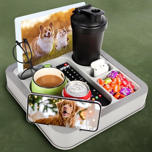 Finthech TY001 Couch Cup Holder Tray ,Finthech Food-Grade Silicone And Plastic Couch Caddy thumb #6
