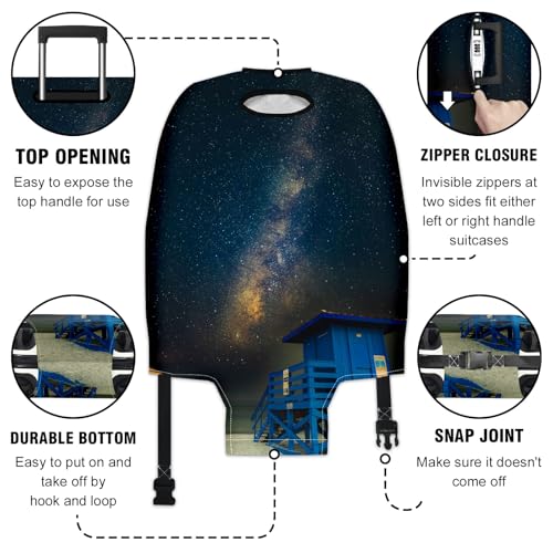 Travel Luggage Cover Suitcase Protector Scratch-Resistant Fit Not Included Suitcase Blue Shack S-19-21in3