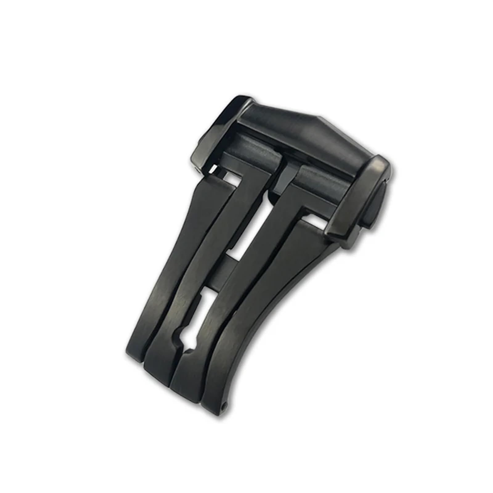 Orologio deployante Fibbia Chiusura Pieghevole 16mm 18mm 20mm per Cinturino in Pelle Elastico Acciaio 316L Nero Argento Accessori