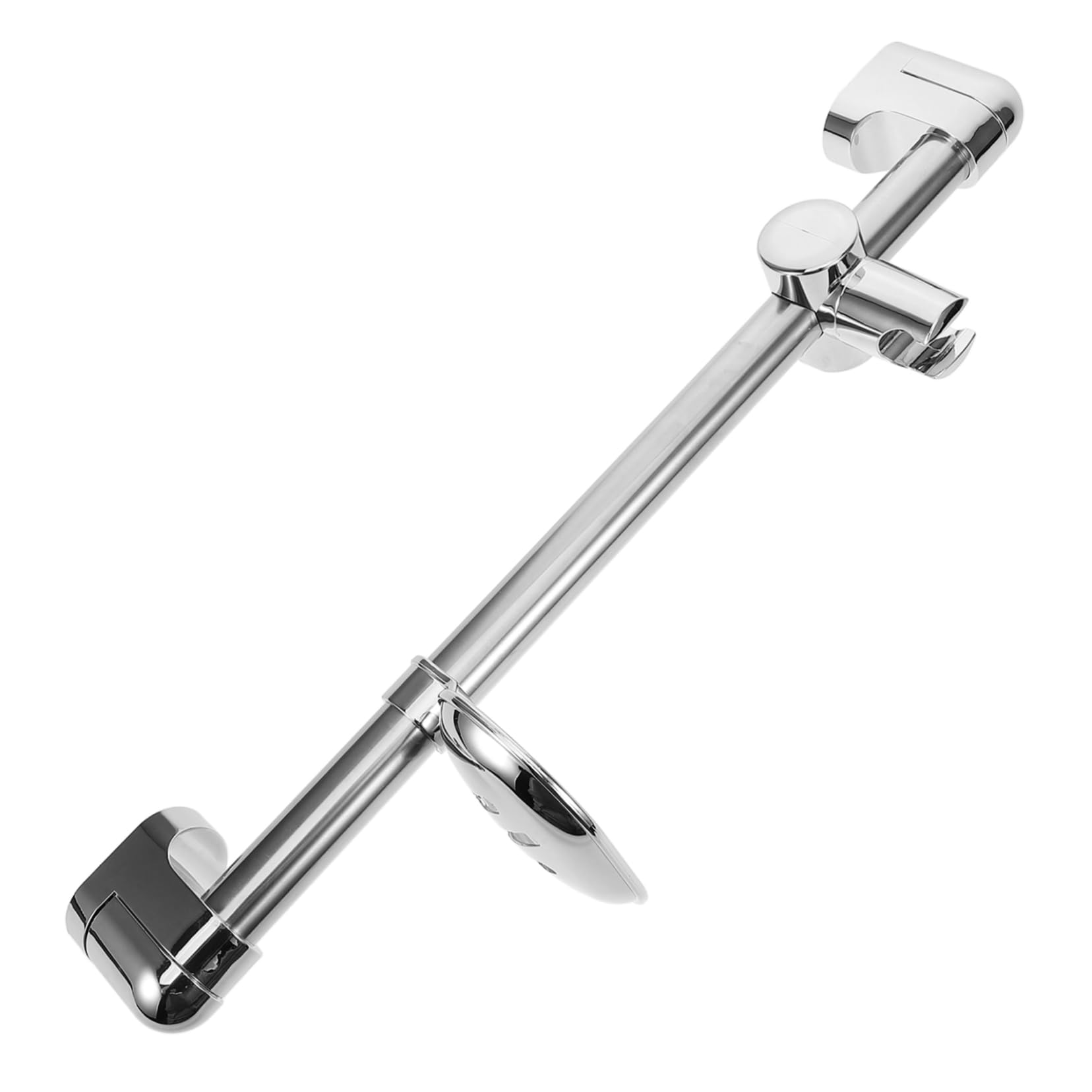 jojofuny 4piezas Soporte De Ducha Ajustable Inoxidable Con Plato Para Jabón Barra Deslizante Para Baño y Ducha Instalación y Regulable