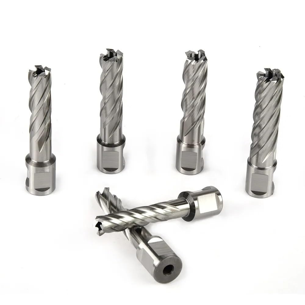 AKOUFAL Hole Saw Drill Bits Annular Cutter 10-15mm Core Drill Bit 25mm Weldon Shank Hollow Drill Bit Cutter for Metal Drilling Tools(12x25mm)