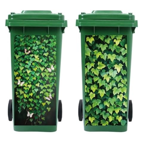 Peacoblue Ivy Wheelie Bin Stickers Cover