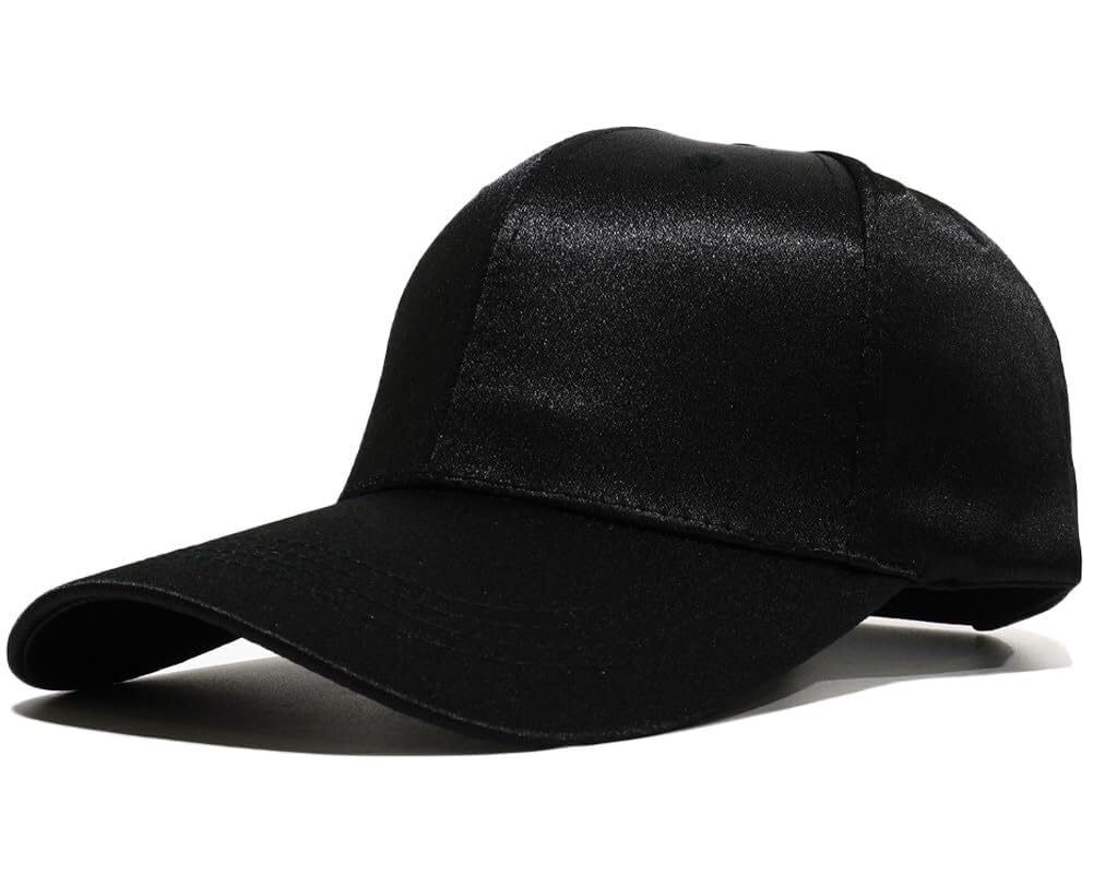 Casquette de baseball satin de soie noire pour vos sorties décontractées d'été