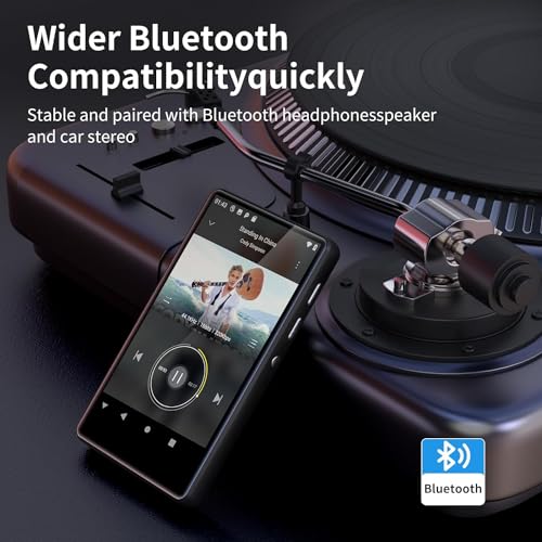 Image of 80GB MP3 Player with Bluetooth and WiFi, SWOFY M503Pro 4.0 inch Touch Screen MP3 Player with Speaker, Music Player with Spotify, Audible, Amazon Music, Pandora, MP4 Android Music Player Up to 512GB
