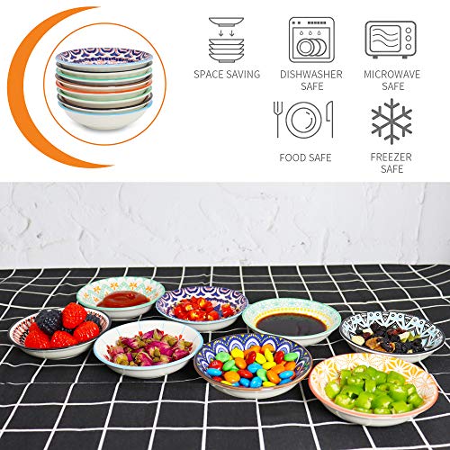 image for Farielyn-X 3 oz Round Soy Sauce Dipping Bowls Set of 8, Porcelain Side