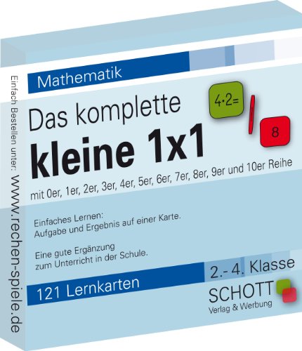 schott Verlag & Werbung Das komplette kleine 1x1, 121 Lernkarten