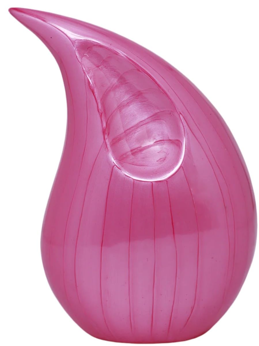 Royal Rapture Pink Urn For Ashes Cremation Memorial Funeral Teardrop Jar Love Urns Decorative Human Adult Child (, 12") Rt01-06