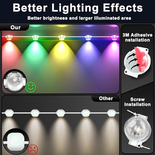 Sinley PERMANENT OUTDOOR LIGHTS-200FT 100Ft Permanent Outdoor Rgb Lights,Ip67 Waterproof Smart Led Eaves Lights With App/Remote Control,For Christmas And All Holiday Decor,Daily And Accent Lighting,House Roof And Garden Lighting thumb #5