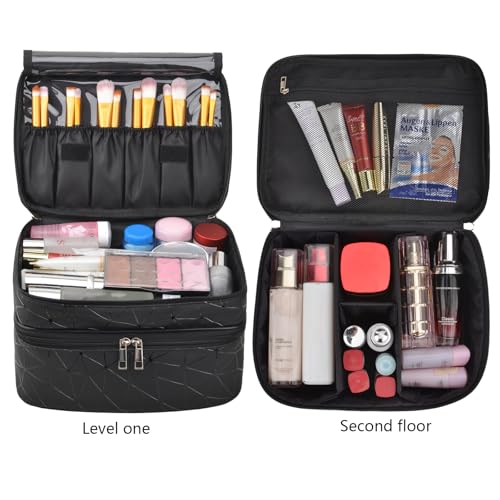 Beauty-Case Mkpcw Kosmetiktasche groß wasserdichte Kulturtasche