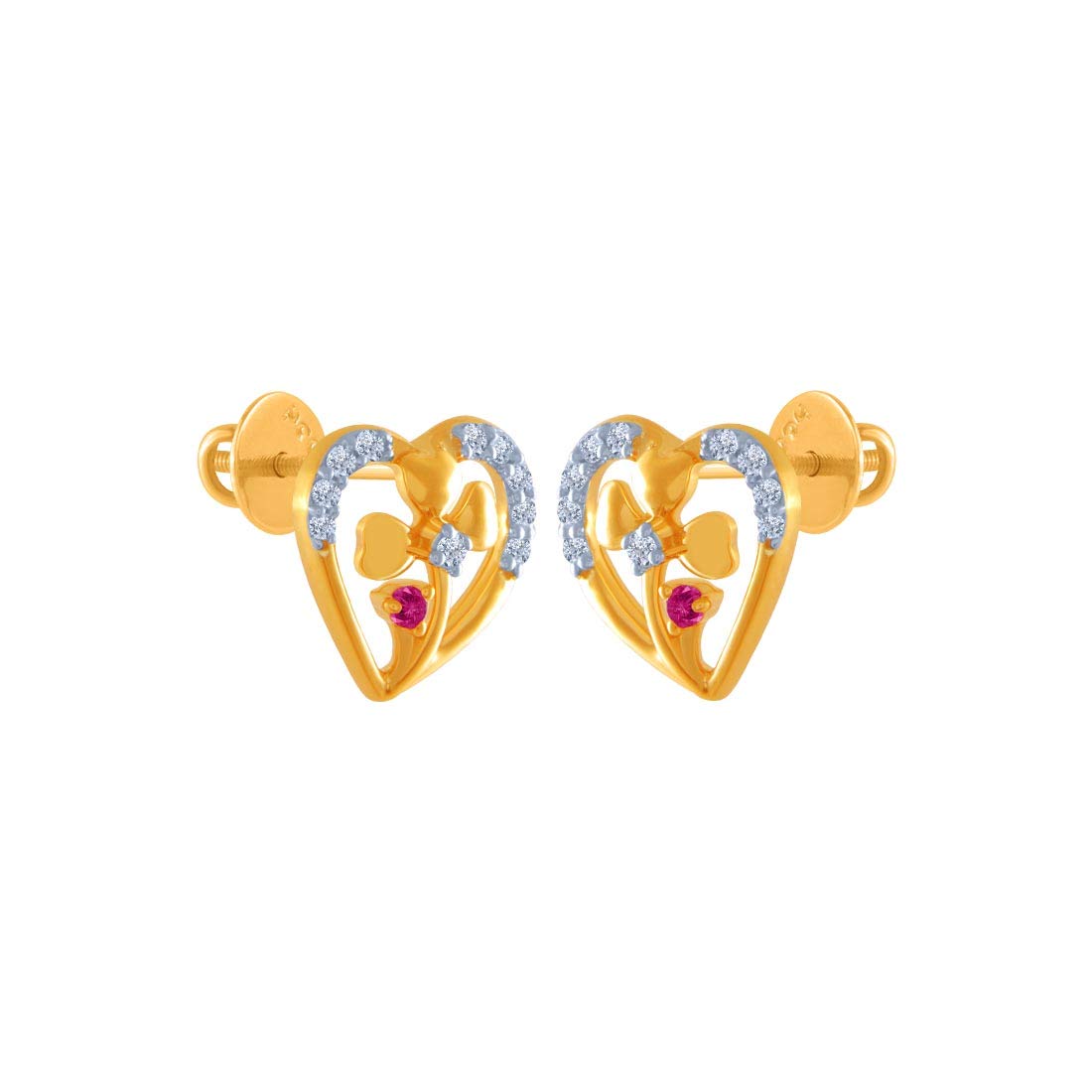 Gold and Diamond Stud Earrings for Women-image-22