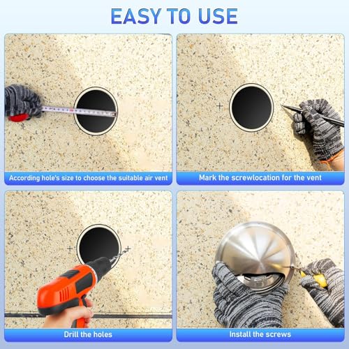 Image of 2 Pack 4 inch Dryer Vent Cover Outside, Stainless Steel Round Wall Vent Cover, Dryer Exhaust Vent for BathRoom, Office, Home, Air, Hvac System