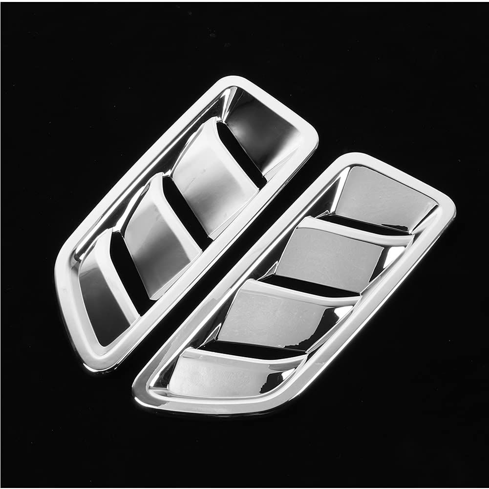 2 pezzi di rivestimento della copertura dello sfiato dell'uscita dell'aria del cofano motore per JL 2018+ Accessori decorativi antiruggine leggeri in ABS