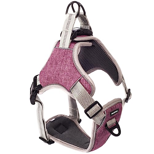 Coleira Peitoral Antipuxão para Cachorro MADOG Comfort (Rosa, M)