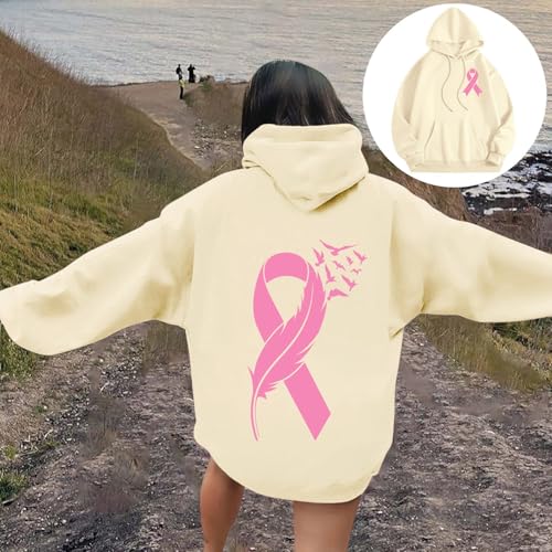 Sweat à capuche lettres imprimées pull oversize décontracté beige - 4