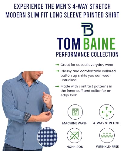Men Slim Fit Performance Long Sleeve Geometric4