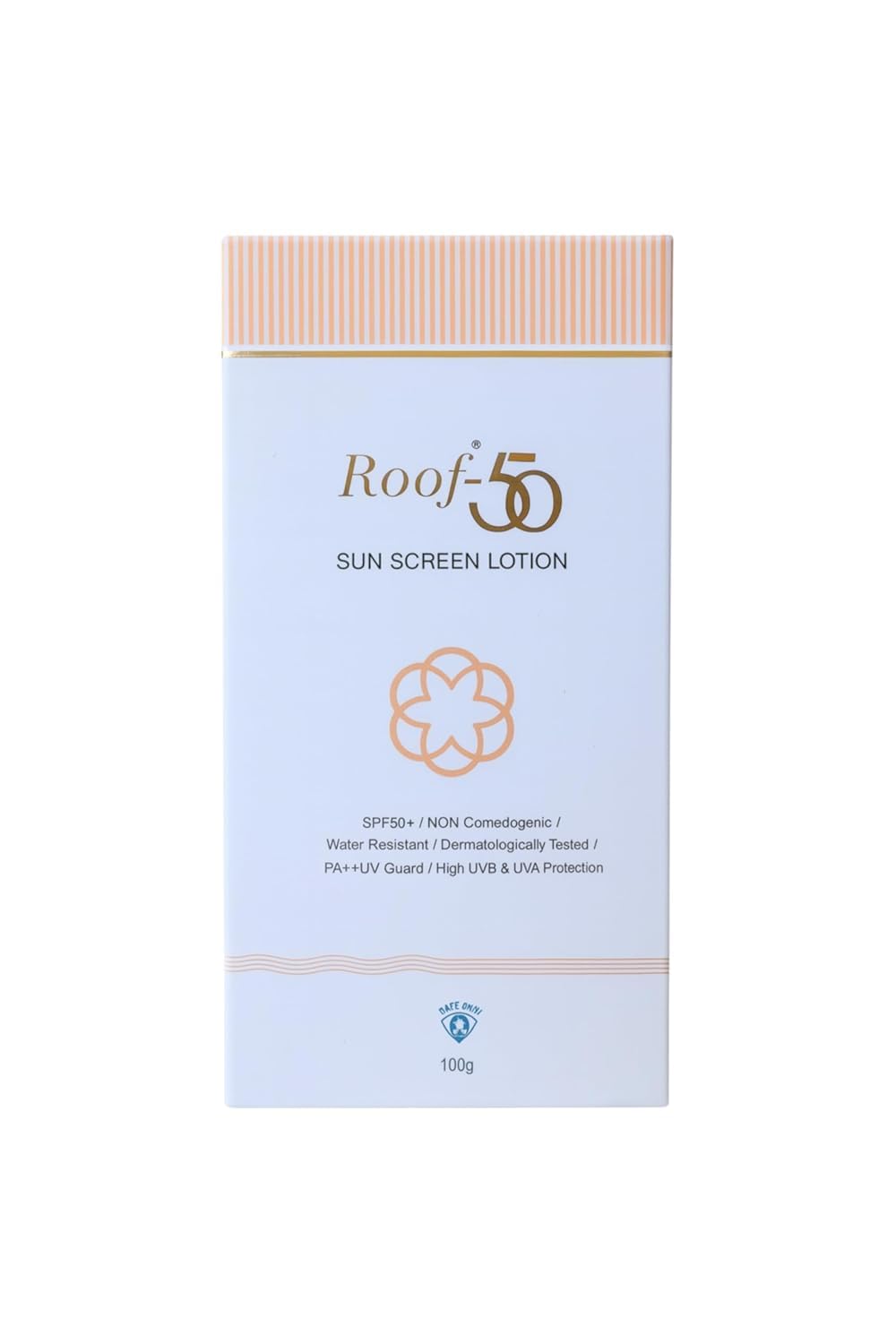 ROOF-50 Sunscreen Lotion SPF 50+ PA++ | Broad Spectrum UVA/UVB Protection | Water Resistant | Non-Comedogenic | Dermatologically Tested | 100g-image-15