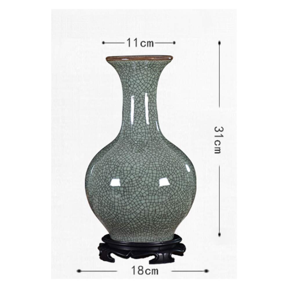 滴り釉薬仕上げの陶器花瓶 Amazon.co.jp: AJJZX アンティーク陶器オフィシャルキルンひびの入った