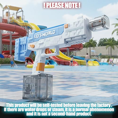 Image of VikriDA Automatic Electric Water Blaster with Continuous Firing & LED Lights High-Power Long Range Water Cannon for Kids & Adults Perfect for Beach Trips, Poolside Games & Outdoor Summer Water Play