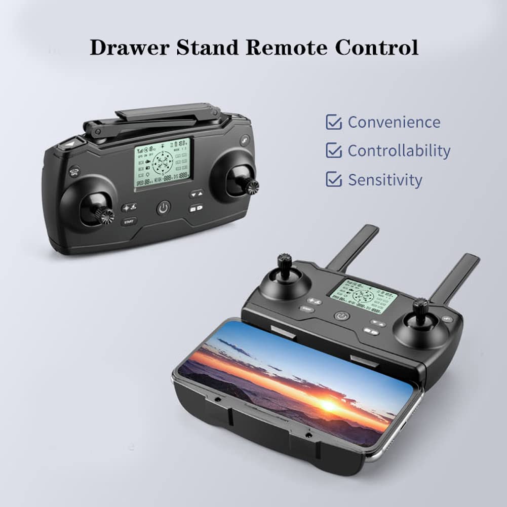 Drone GPS con videocamera HD 6K, droni quadrirotori RC per Adulti, Motore brushless, Giunto cardanico autostabilizzante a 2 Assi, Tempo di Volo 90 Minuti, Trasmissione FPV 5GHZ (3 batterie)