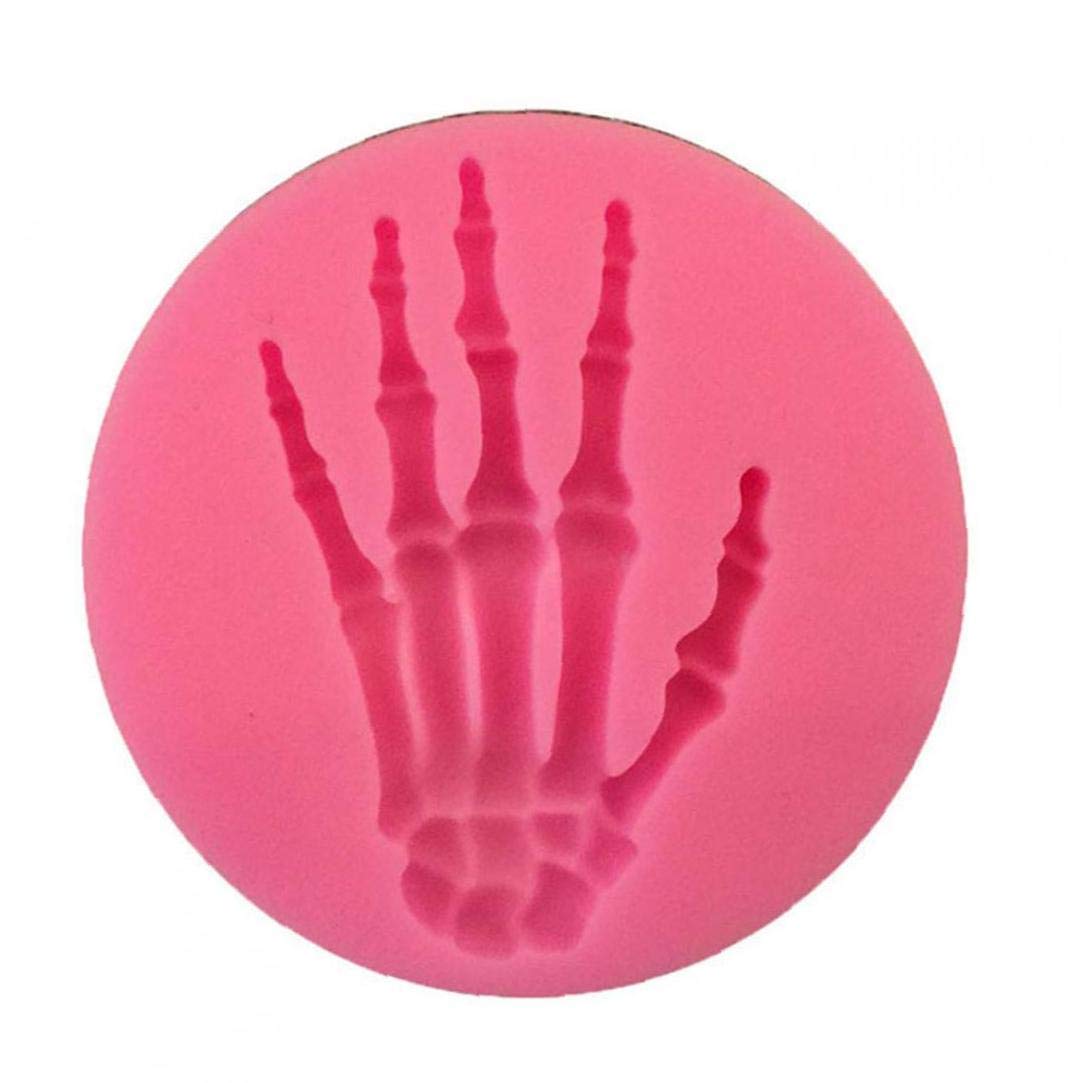 Culer Rosy Halloween Skeleton Hand Shape Silicone Cake Mold Bakeware Mould For Cookie Chocolate Jelly Candy Fondant Cake Decorating Tools