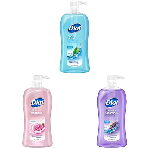 Miniatura 1 de Dial Gel de baño, agua de manantial, 32 onzas líquidas y gel de baño, mima y disfrute, seda y magnolia, 32 onzas líquidas y gel de baño, calma y